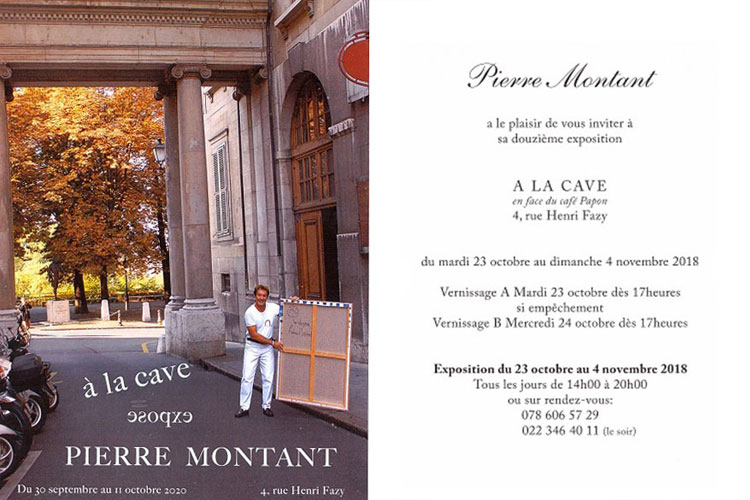 Pierre Montant _ Artiste peintre _ Suisse _ Expositions _ 2018 _ La cave