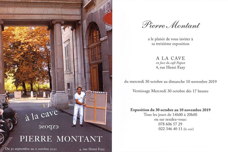 Pierre Montant _ Artiste peintre _ Suisse _ Expositions _ 2019 _ La cave